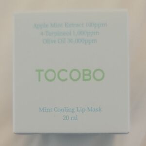 TOCOBO Mint Cooling Lip Mask 20 ml Apple Mint Olive Oil NEVER OPENED New in Box